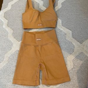bo and tee biker short set